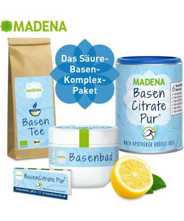 Shop MADENA Basen Citrate Pur: Alkaline Bath Salt for Skin Care & Fasting Relief | International Shipping Available - Buy Online on GoSupps.com