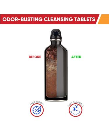30 All-Natural Tumbler Water Bottle Cleaning Tablets - Stainless, Plastics, Ceramic & Glass - Individually Packed - (1 Pack) - Buy Online on GoSupps.com