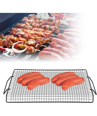 Portable BBQ Grill Mesh Mat with Handle - Non-Stick Barbecue Rack for Outdoor BBQ Camping & Parties - Buy Online on GoSupps.com
