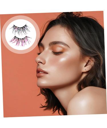 POPETPOP 6 Pairs Fake Eyelashes Adhesives False Eyelashes Cosmetic Fake Lashes Glitter Soft Light Fake Lash Handmade Eye Lashes False Lashes Glitter Colored Fluffy 3d Sequins Dense Fiber - Buy Online on GoSupps.com