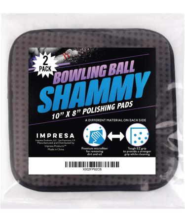 Bowling Ball Towel 10 x 8 Inches (2 Pack) - Microfiber Shammy Pad for Easy Cleaning - Bowling Accessories for Dirt and Oil Removal - Buy Online on GoSupps.com
