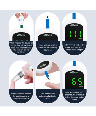 Cofoe Diabetes Testing Kit - Glucose Meter, 100 Test Strips, Lancets, Carrying Case - Buy Online on GoSupps.com