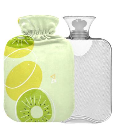 Naanle kiwifruit lemon heat bottle with reference transparent hot water bottle 1l heat bottle for bed handfoot warmer pain relief heat and cold therapy