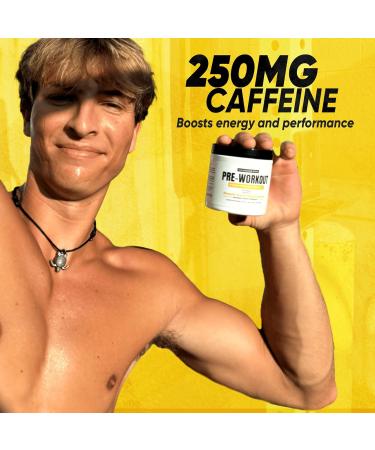 Hybrid Pre Workout Powder Supplement | 250mg Caffeine | Alpha GPC | No Jitters | Energy, Focus, Power, Endurance | for Men & Women | Tried & True Ingredients | 20 Servings - Buy Online on GoSupps.com