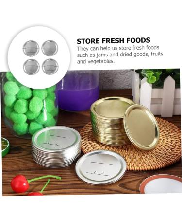 POPETPOP 90 Pcs Mason Jar Lids Mason Jars Date Discs Coffee Glass Storage Lids Replacement Lids Wide Mouth Canning Lids Mason Can Lids Covers Tin Mason Jar Disc Tinplate Sealing Cap Split Silverx3pcs 7X7X0.2CMx3pcs - Buy Online on GoSupps.com