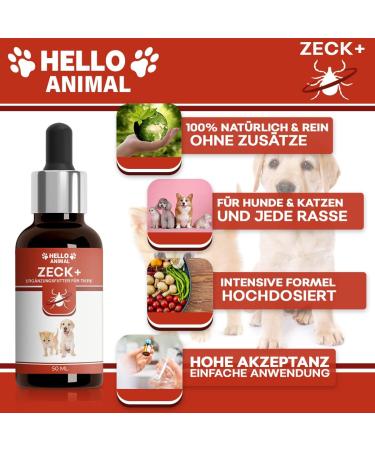 Helloanimal Anti-Tick Liquid for Dogs & Cats | Instant Protection | Natural Supplementary Feed - Buy Online on GoSupps.com