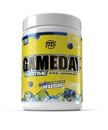 MAN Metabolic Augmenting Nutrition Gameday Overtime 20 Serving - High Energy Nootropic Preworkout with 5G of Creatine Monohyrdate and 9G of Citrulline (Blue Lemonade Rush)
