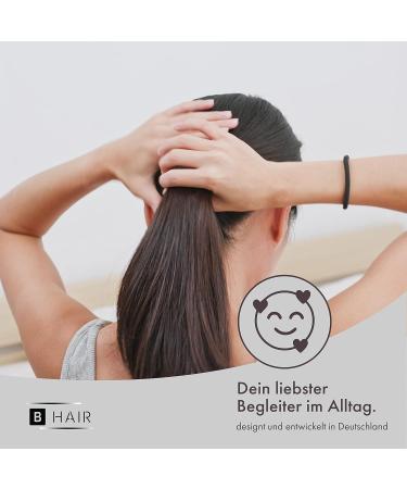 Buy B Hair Black Elastic Hair Ties | 50 Metal-Free Bands for Women Men Girls & Boys | Versatile 4mm Thick 4.5cm Diameter Hair Accessories - Buy Online on GoSupps.com