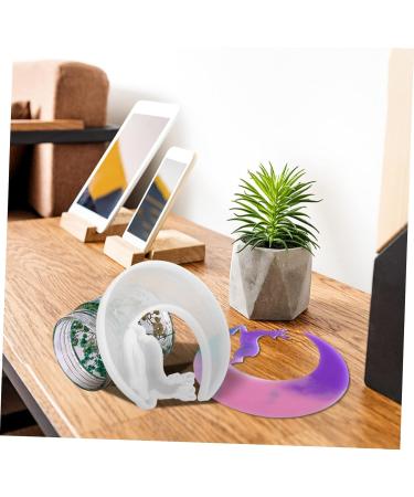 STOBOK Silicone Mold Tool Tray Jewelry Tray Resin Casting Molds Silica Moon Shaped Mold Supplies Self Made White 13.5X12CM - Buy Online on GoSupps.com