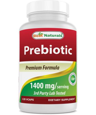 Best Naturals Prebiotics Fiber XOS (Xylo Oligosaccharide) 1400mg Serving 120 Veg Capsules 120 Count (Pack of 1)