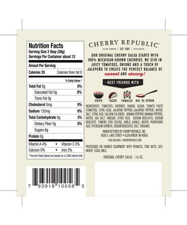 Cherry Republic Original Cherry Salsa - Medium Spice Chunky Sweet & Spicy Sauce, 32 Oz (2 Pack) - Buy Online on GoSupps.com