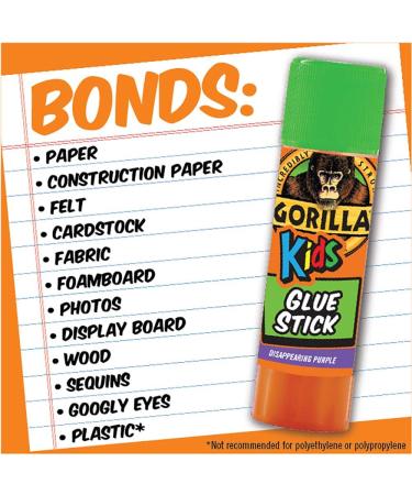 Gorilla Kids Disappearing Purple Glue Stick  20 Gram Stick  (Pack of 1) 1 - Pack - Buy Online on GoSupps.com