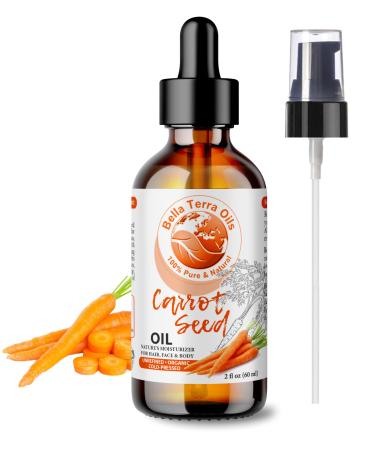 Bella Terra Oils - Organic Carrot Seed Oil 2oz - Enriched with Carotene & Essential Nutrients Elevate Your Skin Care Regimen with This Luxurious Oil