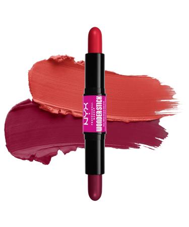 NYX Professional Makeup Rouge with hyaluronic acid moisturizing mixable texture vegan Wonder Stick Bright Amber + Fuschia 05 Bright Amber 'N' Fuschia 8 G (1 Pack)
