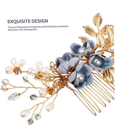 Ipetboom Bridal Comb 4 Sets Bridal Headwear Pearl Headpiece Wedding Hair Clips Bridal Headpiece Rhinestone Hair Clips Pearl Wedding Hair Accessories Blue Tiara The Flowers Hair Piece Bride - Buy Online on GoSupps.com