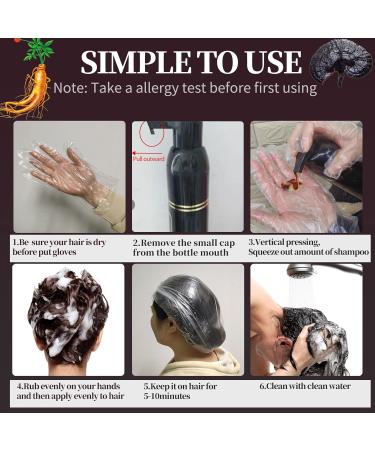 Buy Black Hair Dye Shampoo - 3 in 1 Instant Color for Men & Women | 100% Gray Coverage | Herbal Formula | 500ML - Long Lasting Results - Buy Online on GoSupps.com