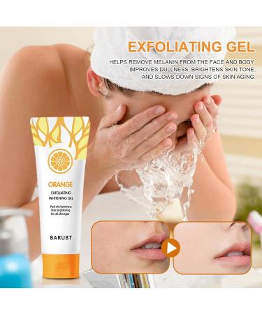 Brightening Scrub | Orange Body Scrub & Skin Exfoliator | 50G Fast Brightening & Brightening Organic Scrub For Dark Thigh Bikini Area - Buy Online on GoSupps.com