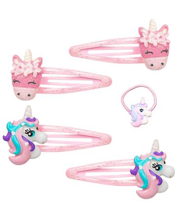 Queerelele Unicorn Hair Clips Barrettes Hair Accessories Kids Girls Unicorn Hair Clips for Unicorn Child for Girls Children Teens Cute Hair Accessories
