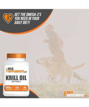 BulkSupplements Krill Oil 1000mg - 120 Softgels | High-Quality Omega-3 Supplement - Buy Online on GoSupps.com