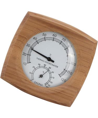 Thermo Hygrometer - 2-in-1 Handmade Cedar Wood Sauna Room Hygrometer for Accurate Temperature & Humidity Control - Buy Online on GoSupps.com
