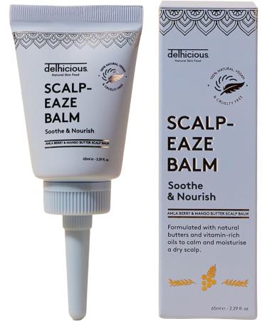 Delhicious Scalp-Eaze Scalp Balm. For Dry Itchy Scalp Relief. 100% Natural. Vegan. 65ml. - Buy Online on GoSupps.com