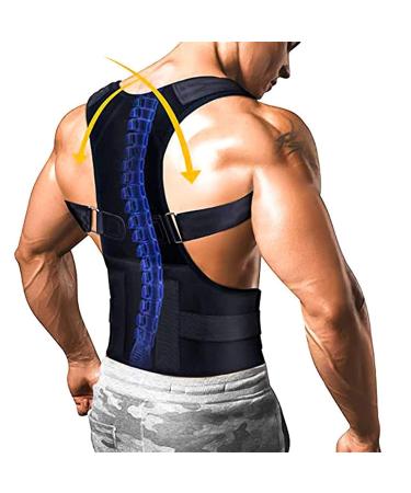 Magnetic Therapy Posture Corrector & Lumbar Support Belt - Back Brace for Scoliosis & Hunchback - Large Black - Buy Online on GoSupps.com
