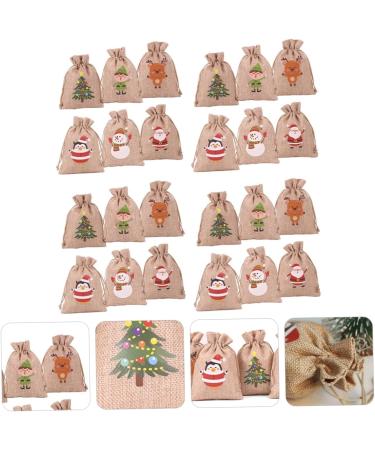 Cabilock 48 Pcs Christmas Sack Calendars Santa Bag Christmas Advent Bags Countdown Blush Beam Port Elder - Buy Online on GoSupps.com