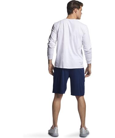 Russell Athletic Men's Cotton Performance Long Sleeve T-Shirt - Large White - Buy Online on GoSupps.com