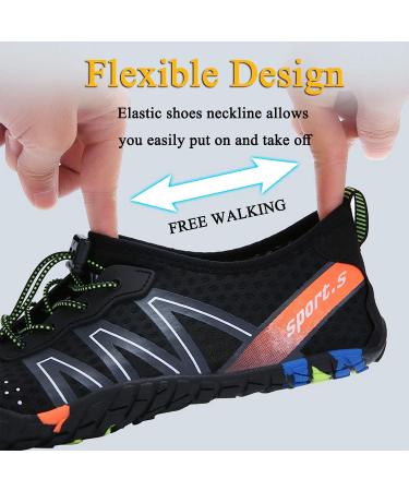 Quick Dry Water Shoes for Men and Women - Black - Ideal for Beach, Pool, Boating, Fishing, and Yoga - Buy Online on GoSupps.com