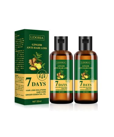 Anti Hair Loss Ginger Oil 7 Days Natural Hair Growth Oil Ginger King Nourishing Root & Scalp Serum – Thicker & Stronger for Hair Loss,