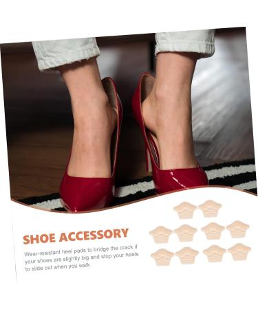 FRCOLOR 10 Pairs Anti-Wear Heel Stickers - Comfortable Silicone Heel Pads & Cushions for High Heels - Outdoor Foot Supplies - Buy Online on GoSupps.com