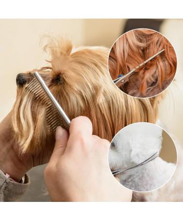 Diompirux 5-Pack Profi Dog Grooming Set | Effilier & Curved Scissors + Fur Care Comb for Dogs & Cats - Buy Online on GoSupps.com