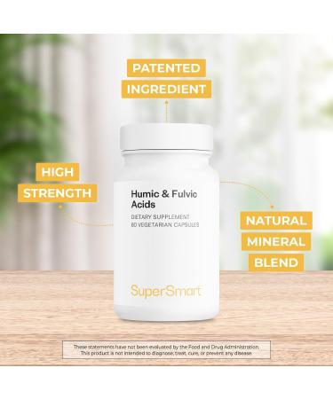 Supersmart - Humic and Fulvic Acid Supplement 300mg per Day (Patented & High Strength) - Fulvic Humic Mineral Blend | Non-GMO & Gluten Free - 60 Vegetarian Capsules - Buy Online on GoSupps.com