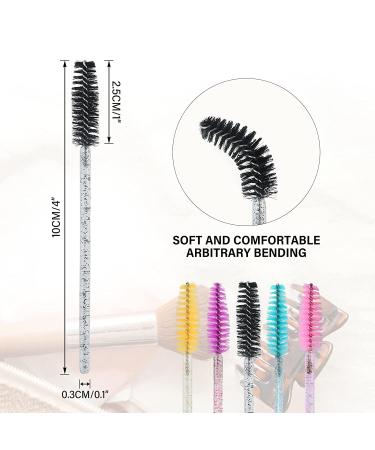 100PCS Multi-Colored Crystal Eyelash Mascara Brushes - Makeup Applicator Wands - Buy Online on GoSupps.com
