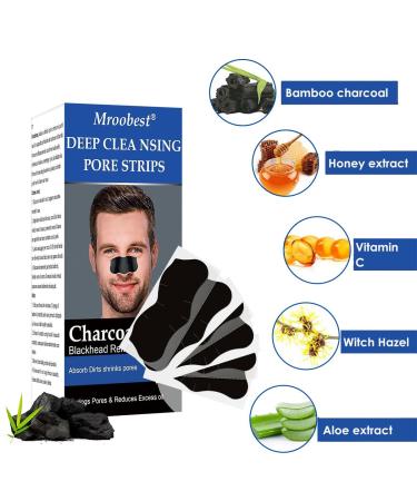 Beasts Nose Strips - 25PCs Activated Carbon Pore Strips for Blackhead Removal & Deep Cleansing | Anti-Nose Stripes for Smooth Skin - Buy Online on GoSupps.com