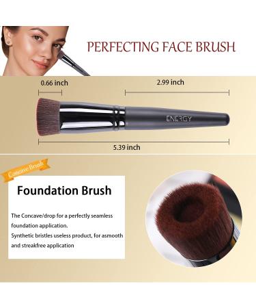 Energy Konkaver Foundation Brush - Liquid Primer Blush & Makeup Brush for Cream & Powder - Black - 24.34G - Buy Online on GoSupps.com