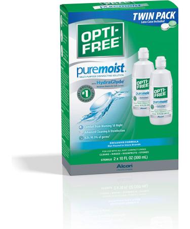 Opti-Free Puremoist Multi-Purpose Disinfecting Solution 10 Fl Oz (Pack of 2) with Lens Case - Buy Now! - Buy Online on GoSupps.com