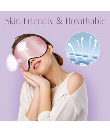 Olesilk Adjustable Silk Sleep Mask | 100% Mulberry Silk Eye Mask for Men & Women | Comfortable Pink Sleep Mask for Better Sleep - 1 Piece - Buy Online on GoSupps.com