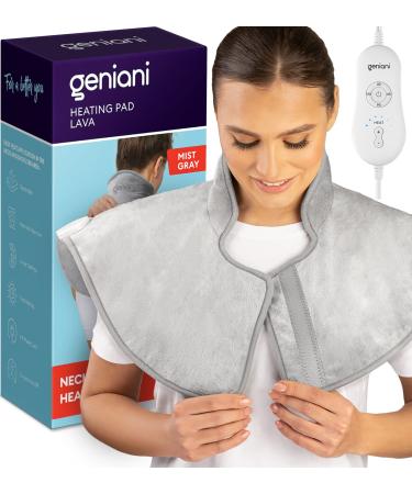 GENIANI XXL Heating Pad for Neck and Shoulders 22x24  Neck Heating Pad for Neck Pain  Heating Pads with 4 Auto Shut-Off  6 Heat Settings  Gifts for Women & Man  Gifts for Dad  Heating Pad Lava