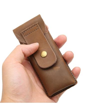 Razor Pocket Protective Cover | Cowhide Sleeve for Portable Safety Razors | Travel Shaver Case - Buy Online on GoSupps.com