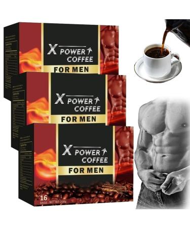 X Power Coffee X Power Coffee for Men Instant Power Coffee For Men The Secret To Strong Men Men's Power Energy Coffee For Male (3 Box)
