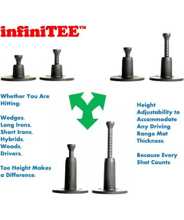 2022 infiniTEE Height Adjustable Golf Tee Set - Includes 3 Tees, Tee Holder, and Storage Bag - Buy Online on GoSupps.com