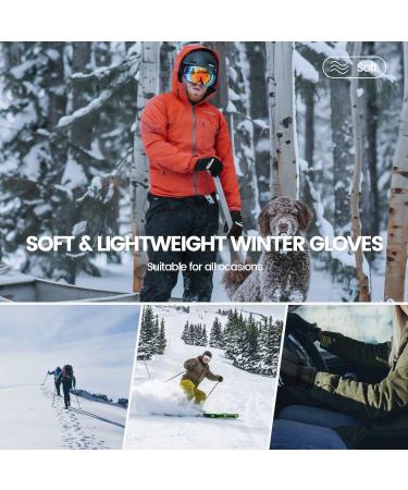 Winter Gloves Men Women Touchscreen Water Resistant Windproof 3M Thinsulate Gloves for Cold Weather Sports and Outdoor Work Large - Buy Online on GoSupps.com