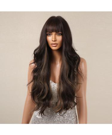 Testar Dark Brown Long Wavy Wigs for Women - Natural-Looking Synthetic Curly Ponytail Wig for Daily & Party Use - Buy Online on GoSupps.com
