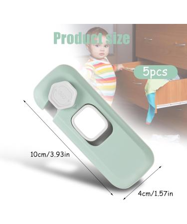 EUIOOVM Childproof Refrigerator Lock - No Tools or Drill Needed for Fridge, Cabinets, Drawers, Dishwasher - Green - Buy Online on GoSupps.com