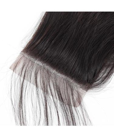 12A Brazilian Straight 4x4 HD Lace Closure | Free Part Hand Tied Swiss Lace | 100% Unprocessed Human Hair | Natural Black (16 Inch) - Buy Online on GoSupps.com