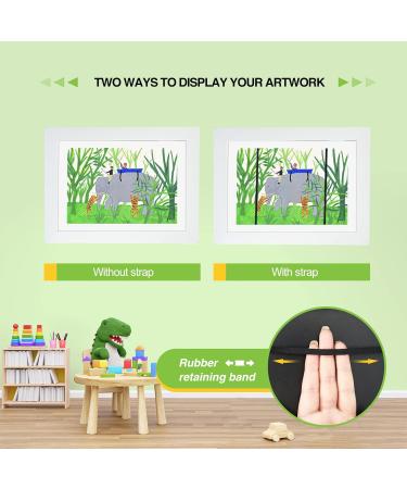 Sank Kids Art Frames Projects Front Opening and Changeable Picture Display for DIN. A4 Art-Work Storage Frames Crafts Drawing Hanging Art 8.3x11.8 (White 2 Packs) - Buy Online on GoSupps.com