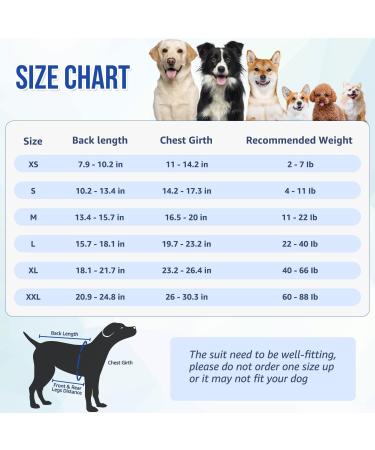 SlowTon Dog Surgery Recovery Suit Female Male - Dog Cat Surgical Recovery Zipper Shirt Neuter Prevent Licking Pet Recovery Cone E-Collar Abdominal Wounds Bandages Alternative(Blue&White L) Large Blue&white - Buy Online on GoSupps.com