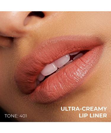 Lamel Gel Lip Liner N. 401 - Long-Lasting & Waterproof Pencil for Colorful & Textured Lips - Smudge-Proof Precision with Nourishing Ingredients - Peach Shade - Cruelty-Free - 1.7g - Buy Online on GoSupps.com