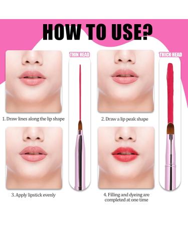 Double Lip Brush & Peeling Brushes Set - 1 Double Lip Brush + 4 Lips Peeling Makeup Brushes for Perfect Lip Application - International Shipping Available - Buy Online on GoSupps.com